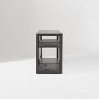 Black Oak Minimalist Open-Shelf TV Unit