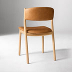 Sleek Natural Frame Wooden Dining Chair