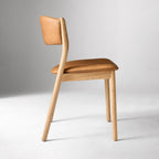 Sleek Natural Frame Wooden Dining Chair