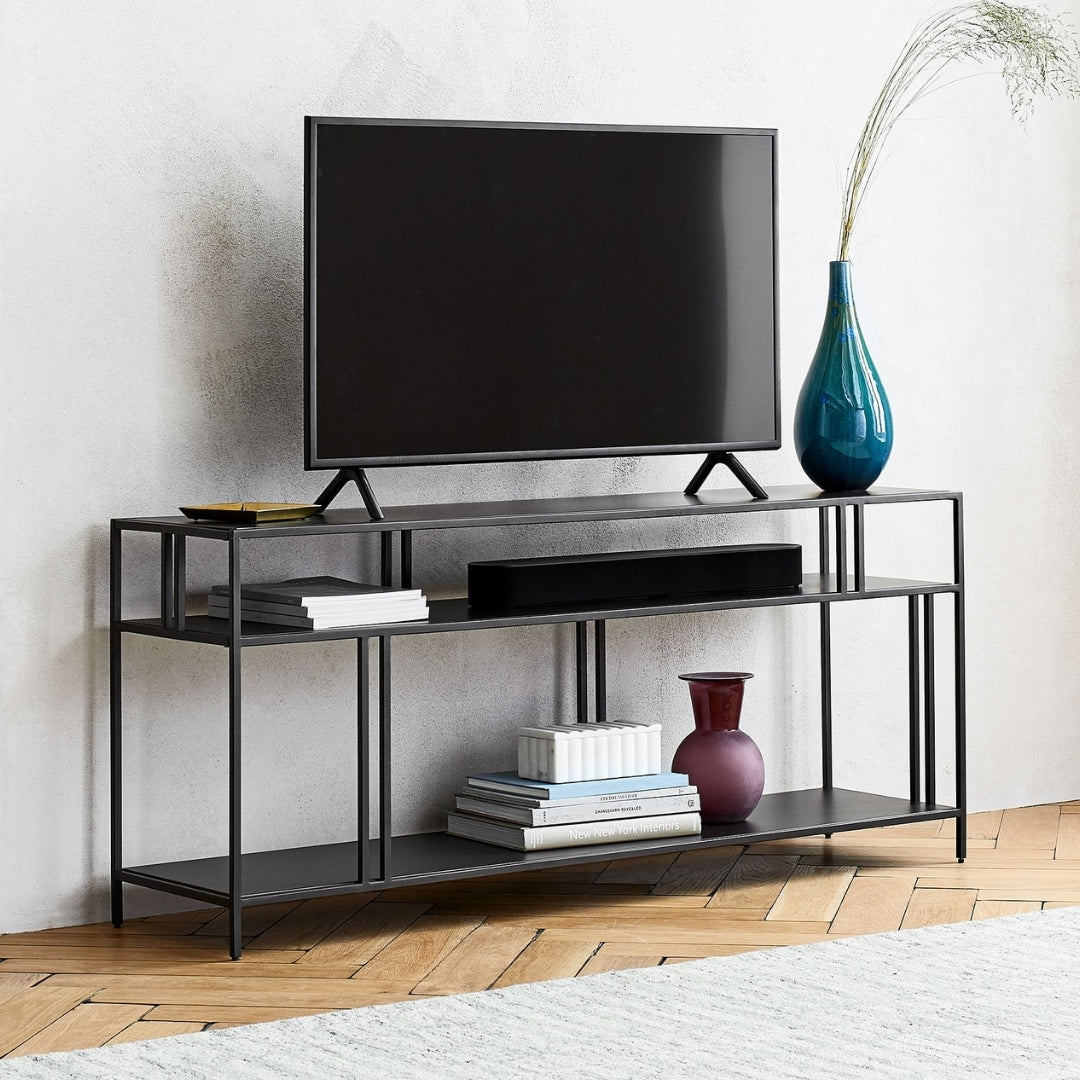 Sleek Modern Open-Shelf TV Unit