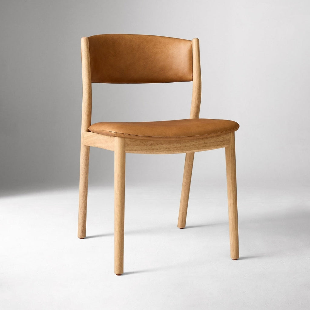 Sleek Natural Frame Wooden Dining Chair