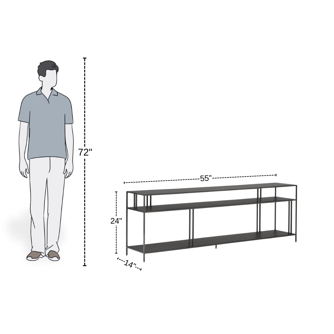 Sleek Modern Open-Shelf TV Unit