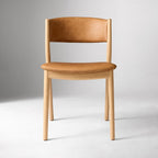 Sleek Natural Frame Wooden Dining Chair