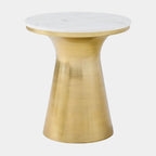 Golden Bloom Pedestal Side Table 


