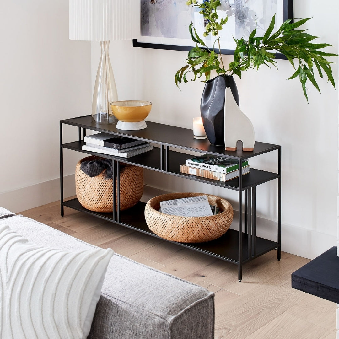 Sleek Modern Open-Shelf TV Unit