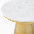 Golden Bloom Pedestal Side Table 


