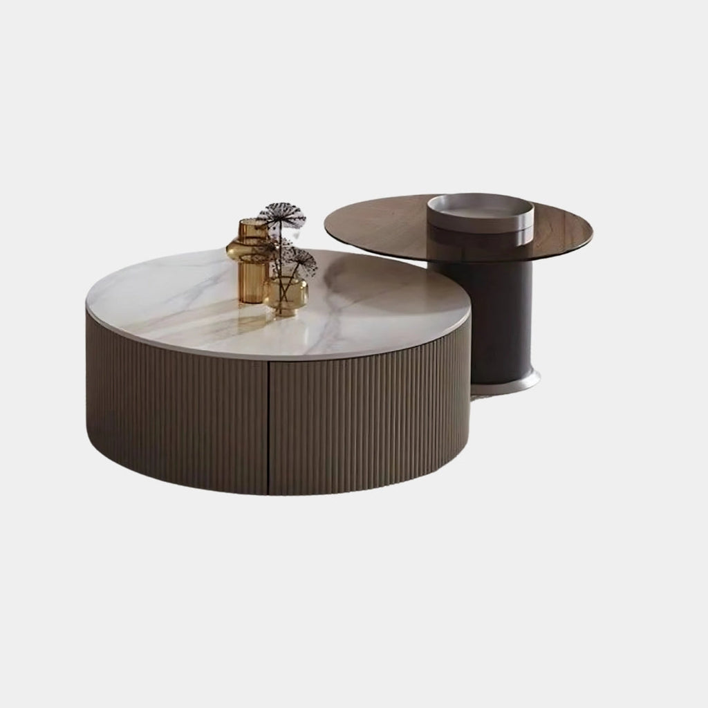 Luxe Dual-Tier Circular Coffee Table

