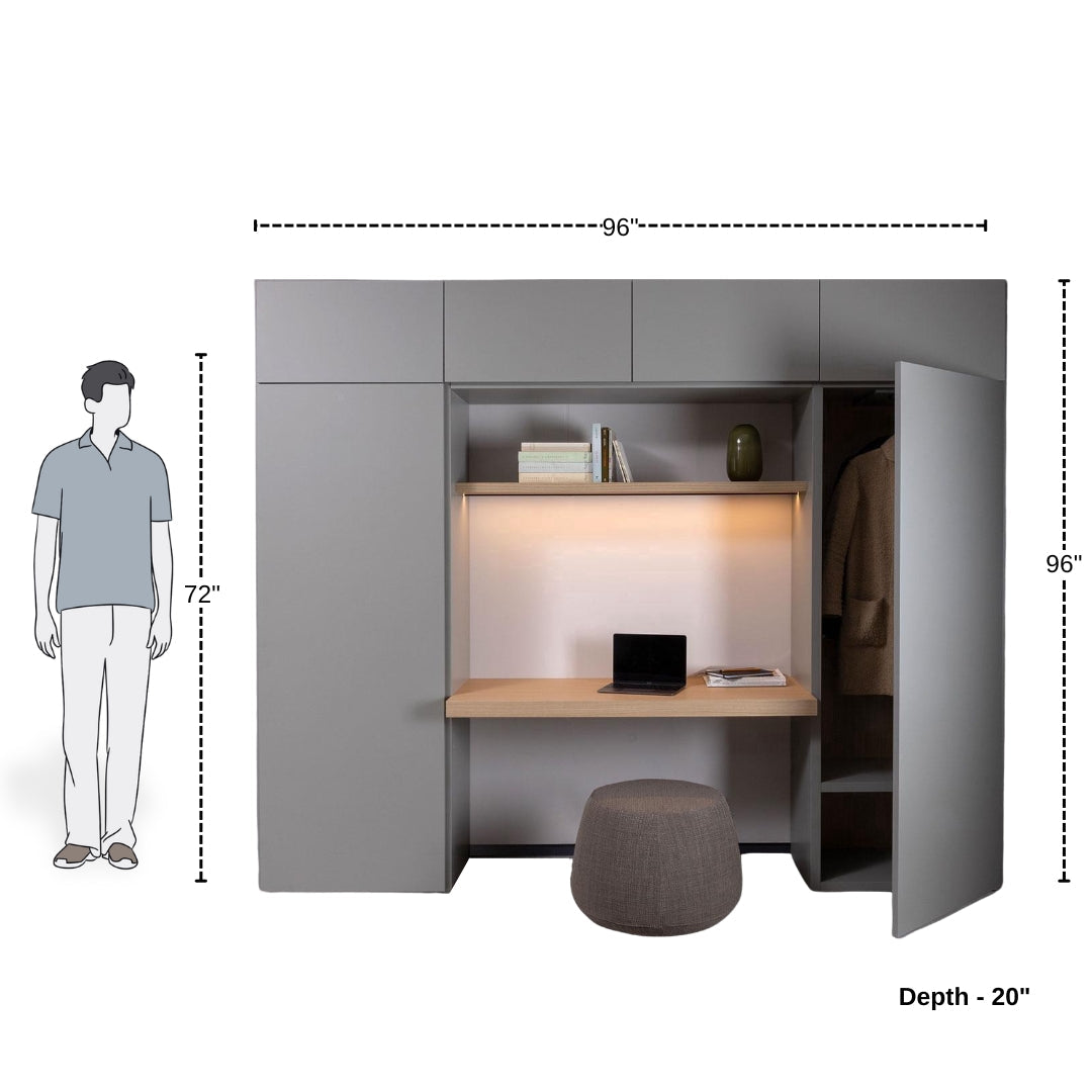 Modern Multifunctional Work & Storage Wardrobe