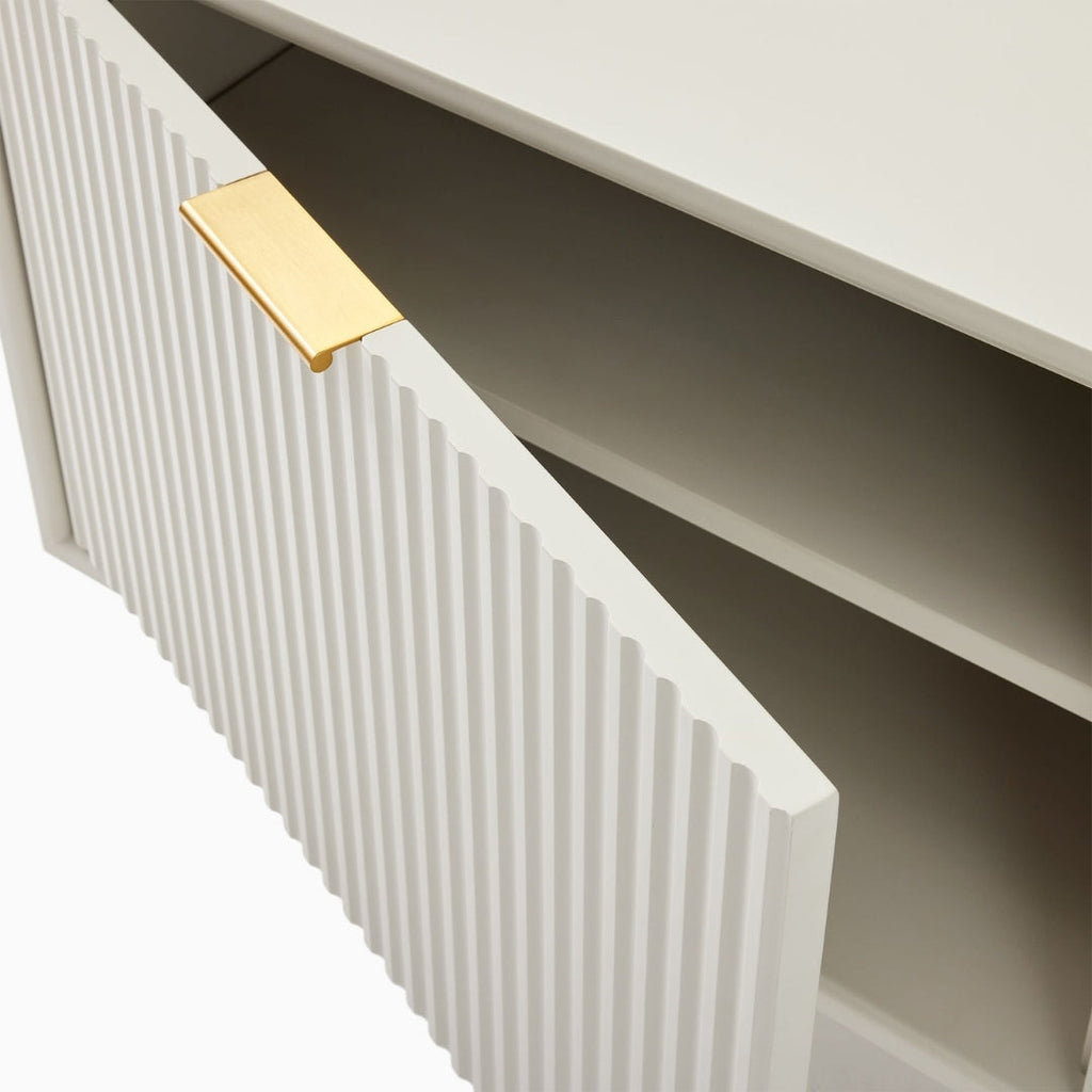 Modern Minimalist Striped Panel TV Unit