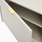 Modern Minimalist Striped Panel TV Unit