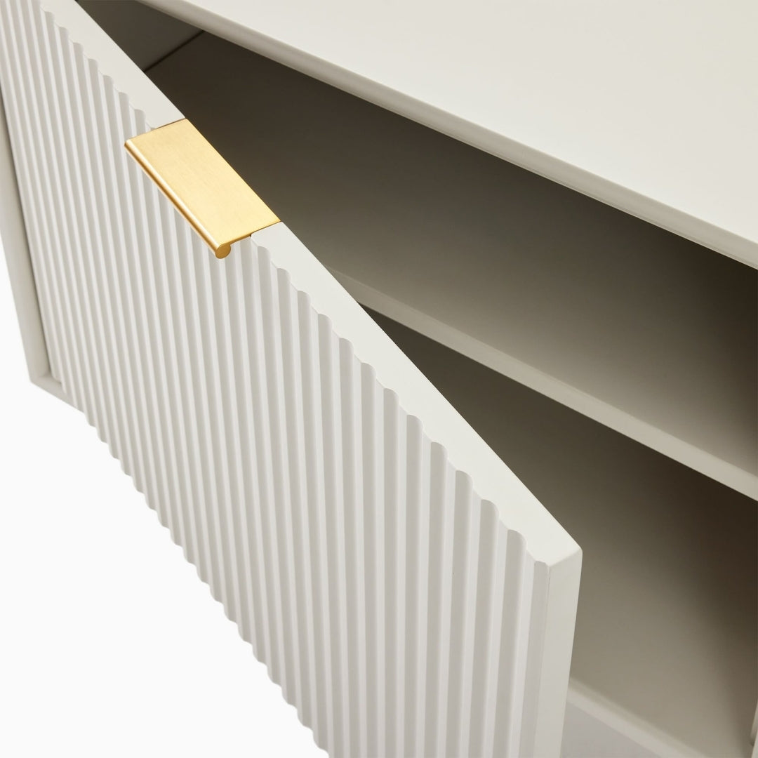 Modern Minimalist Striped Panel TV Unit