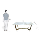 Brass-Leg Marble Coffee Table