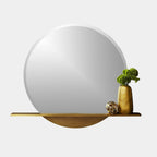 Orbit Round Mirror with Shelf