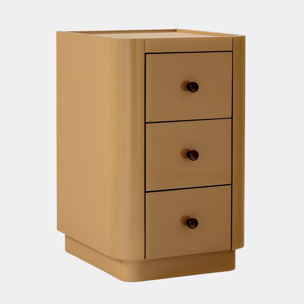 Minimalist Brown Rounded Edge Nightstand

