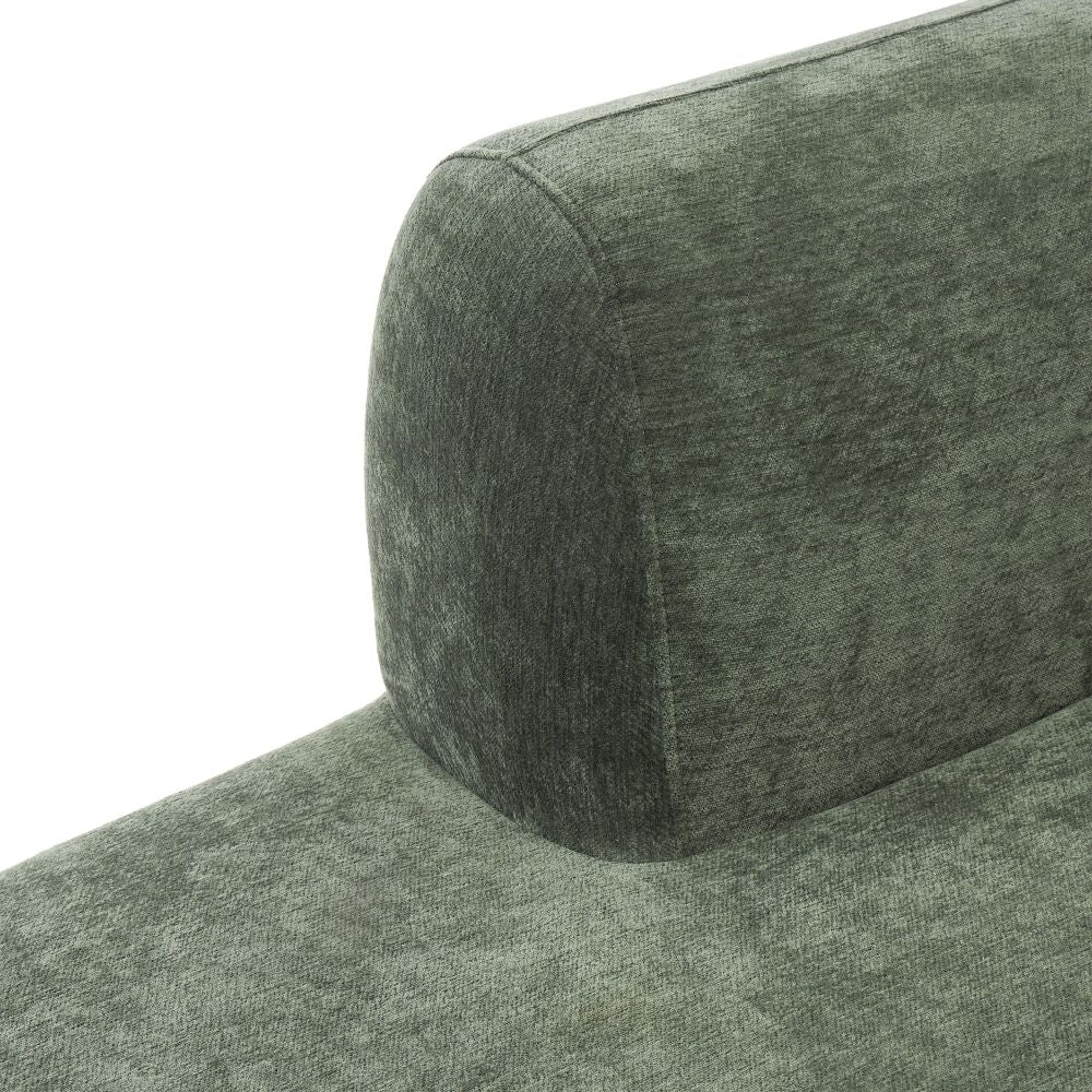 7 Seater Olive Green Upholstered L-Shape Sectional Sofa