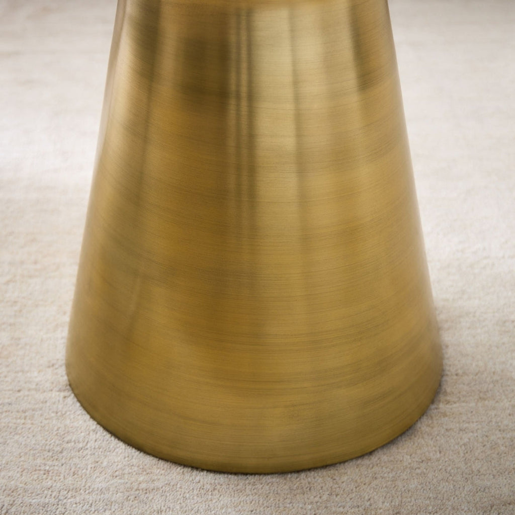 Golden Bloom Pedestal Side Table 


