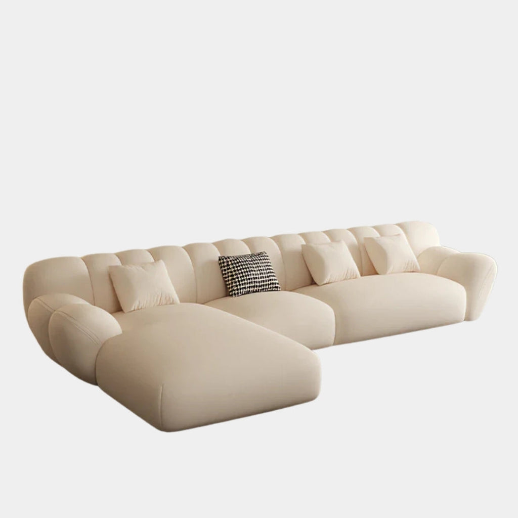 5 Seater LuxeCloud Curve L-Shaped Sofa



