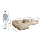 5 Seater LuxeCloud Curve L-Shaped Sofa


