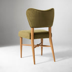 Olive Green Upholstered Wooden Dining Chair