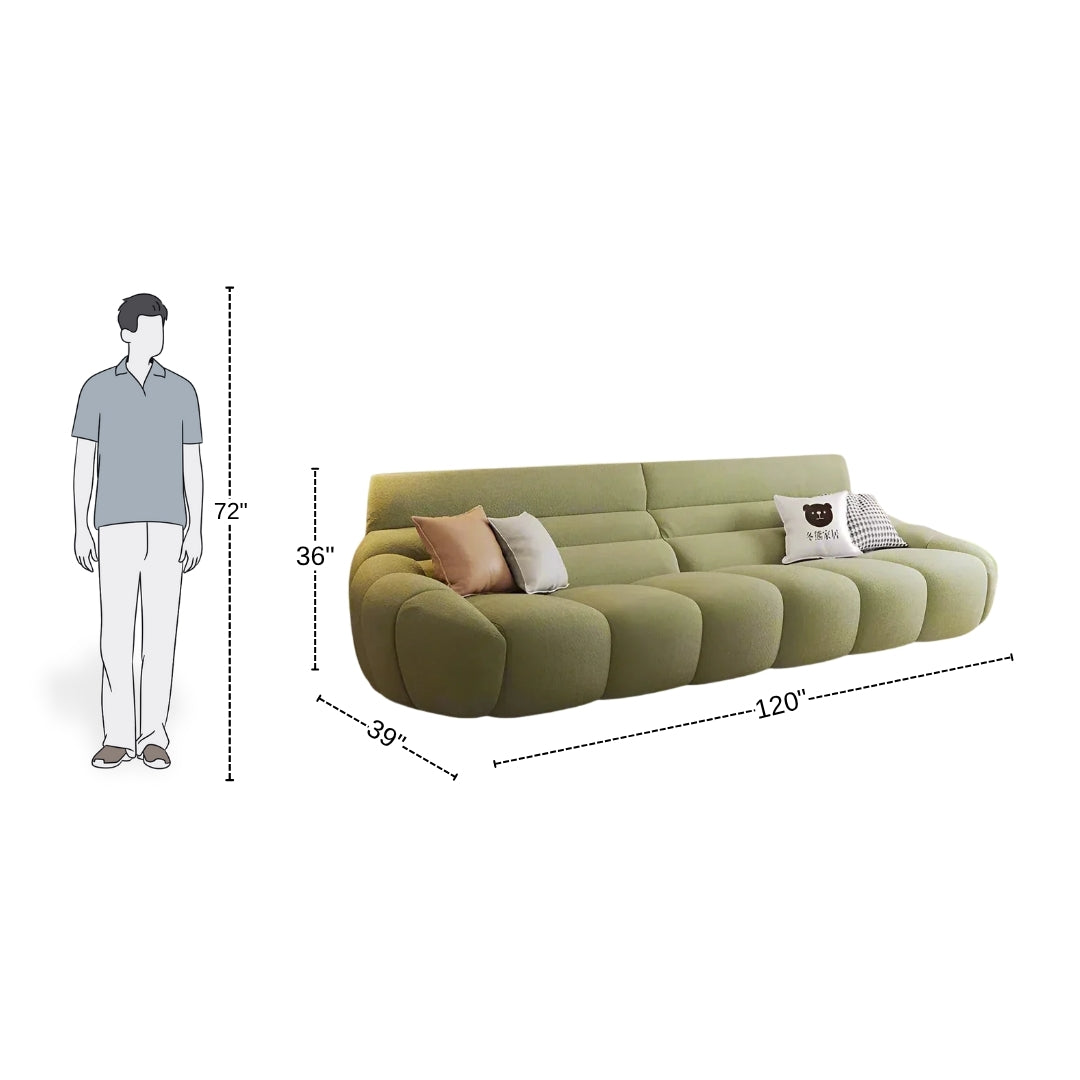4 Seater OliveCloud Comfort Modern Sofa
