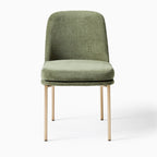 Elegant Sage Green Upholstered Dining Chair