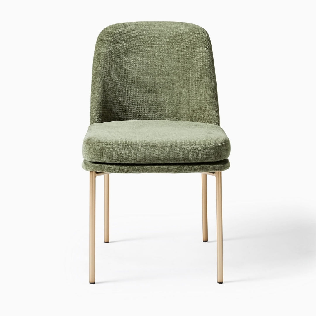 Elegant Sage Green Upholstered Dining Chair