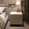 Minimalist Textured Two-Drawer Side Table