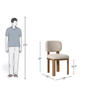 Contemporary Soft Beige Wooden Dining Chair