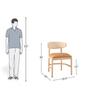 Organic Texture Dining Chair with Natural Finish

