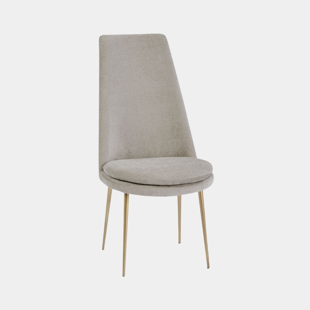 Elegant High Back Gray Dining Chair