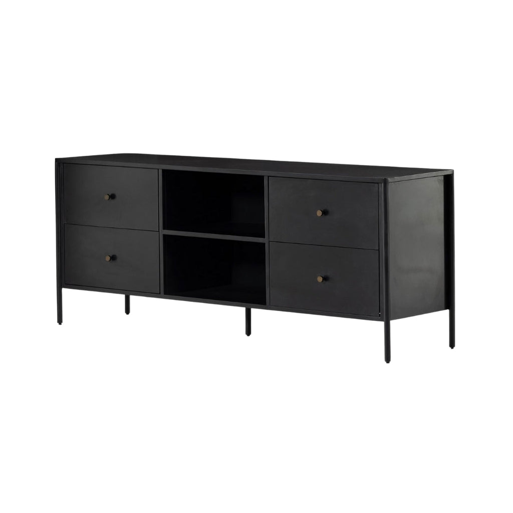Matte Black Luxe TV Unit
