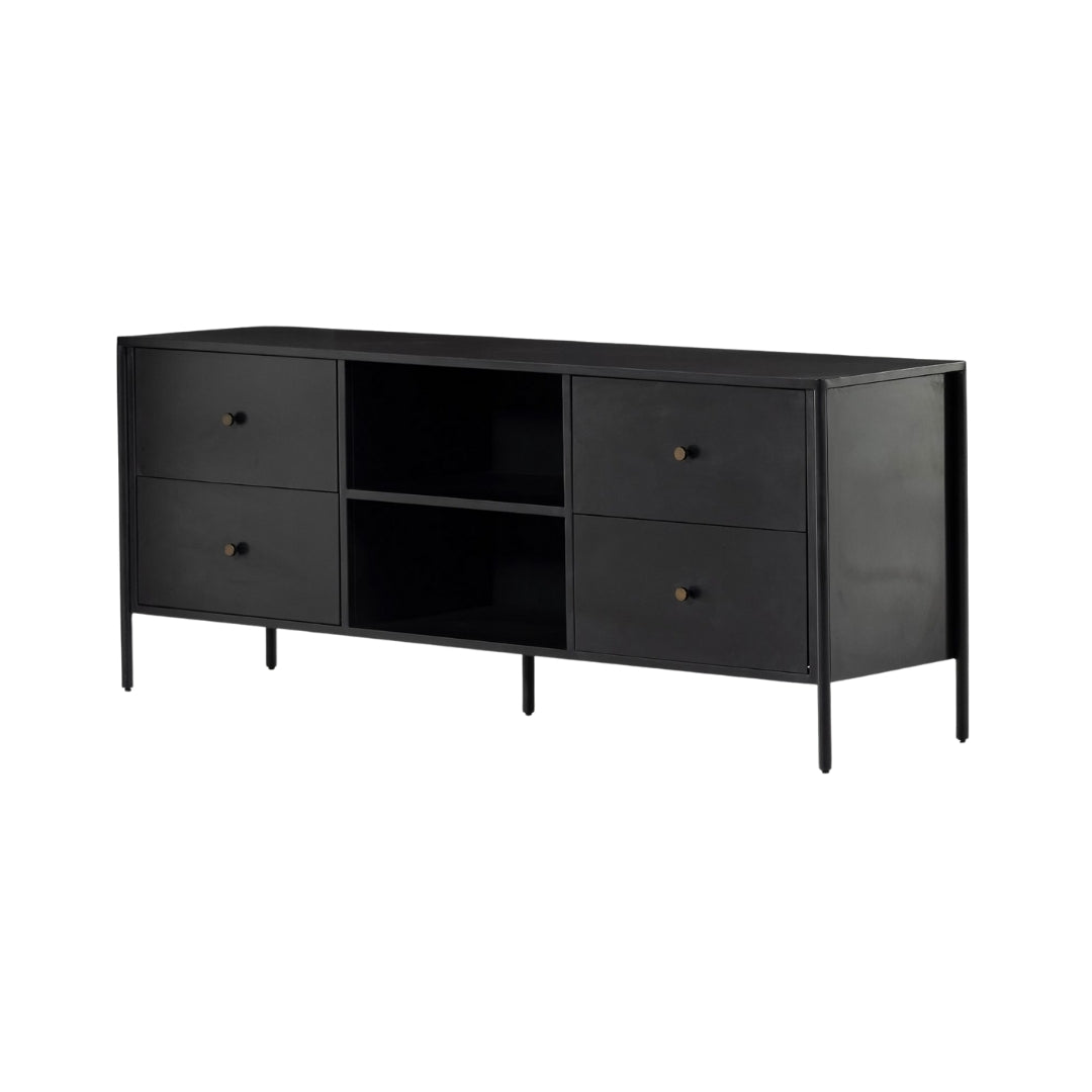 Matte Black Luxe TV Unit
