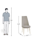 Elegant High Back Gray Dining Chair