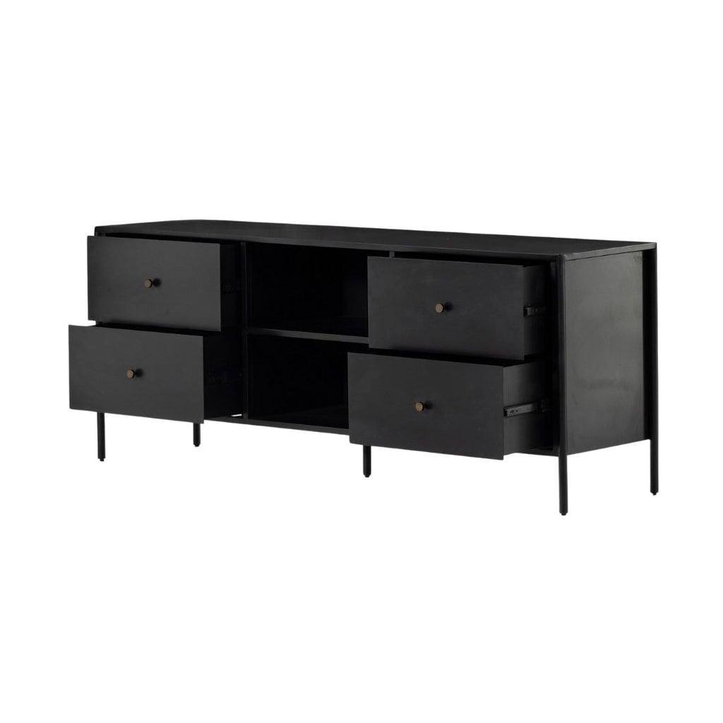 Matte Black Luxe TV Unit
