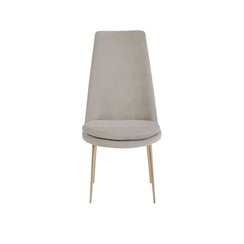 Elegant High Back Gray Dining Chair