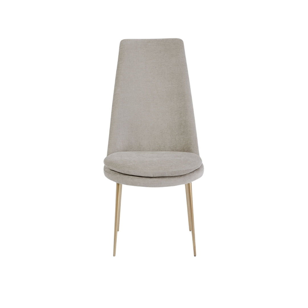 Elegant High Back Gray Dining Chair