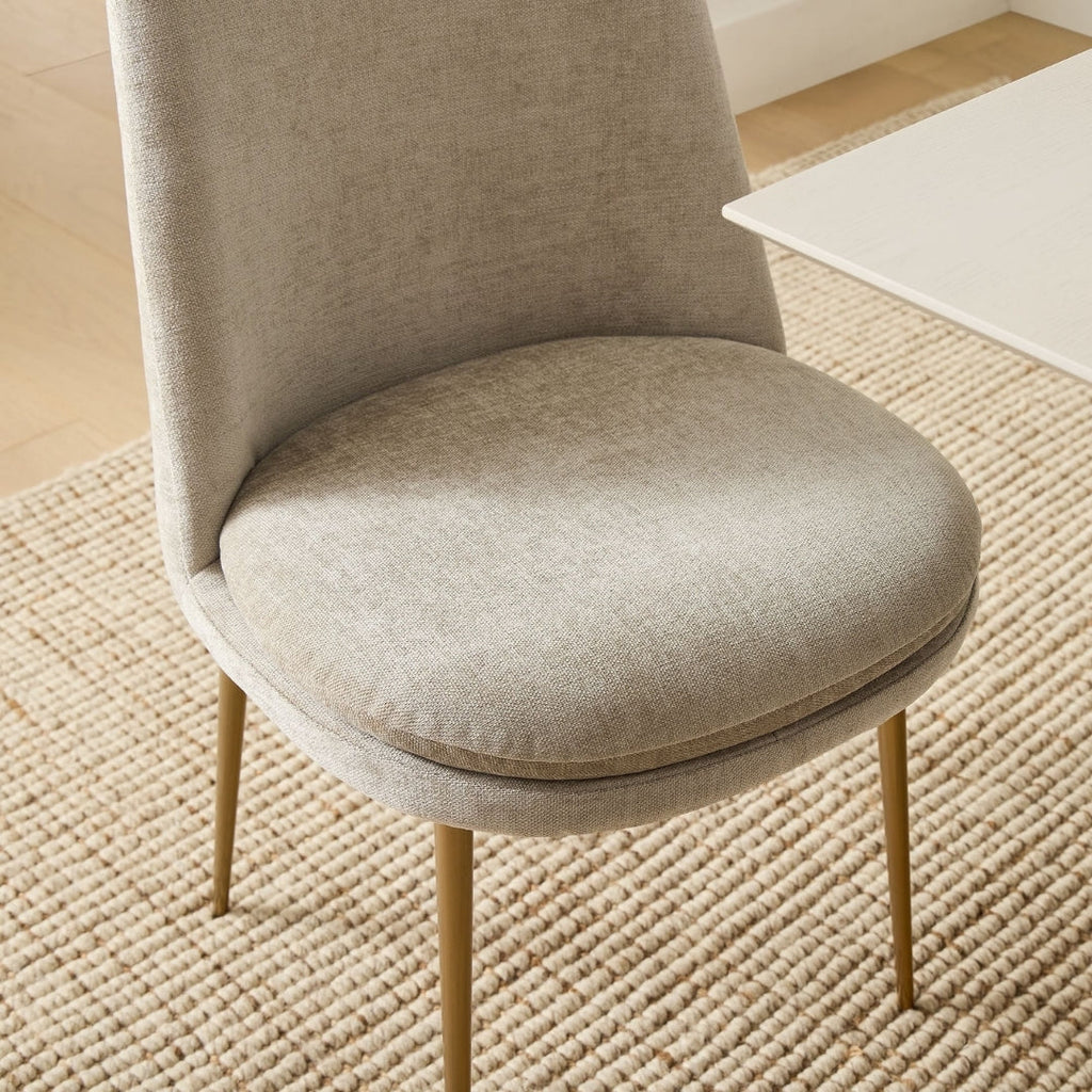 Elegant High Back Gray Dining Chair