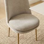 Elegant High Back Gray Dining Chair