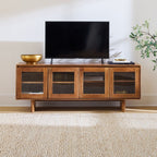 Vintage Frame Glass-Door TV Unit