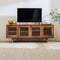Vintage Frame Glass-Door TV Unit