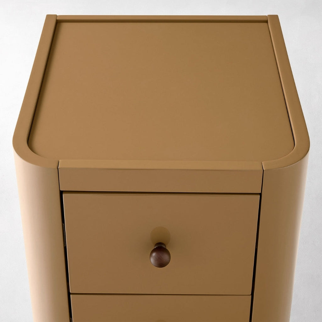 Minimalist Brown Rounded Edge Nightstand

