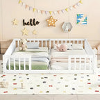 Twin Capacity White Baby Bed With Safety Rails