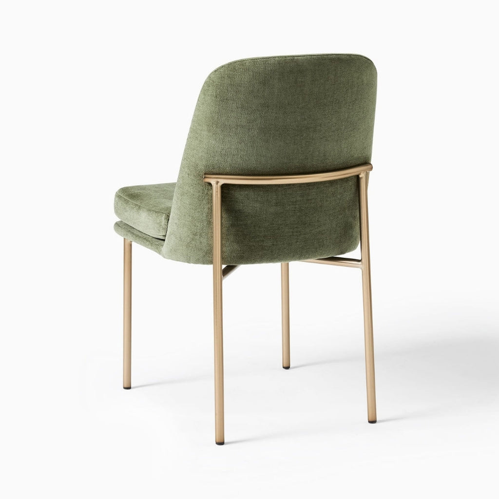 Elegant Sage Green Upholstered Dining Chair