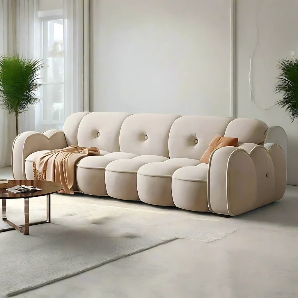 4 Seater Rose Bloom Tufted Comfort Sofa