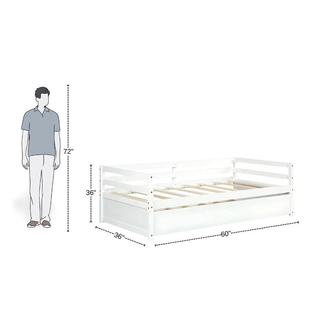 Extendable Kids Daybed with Trundle
