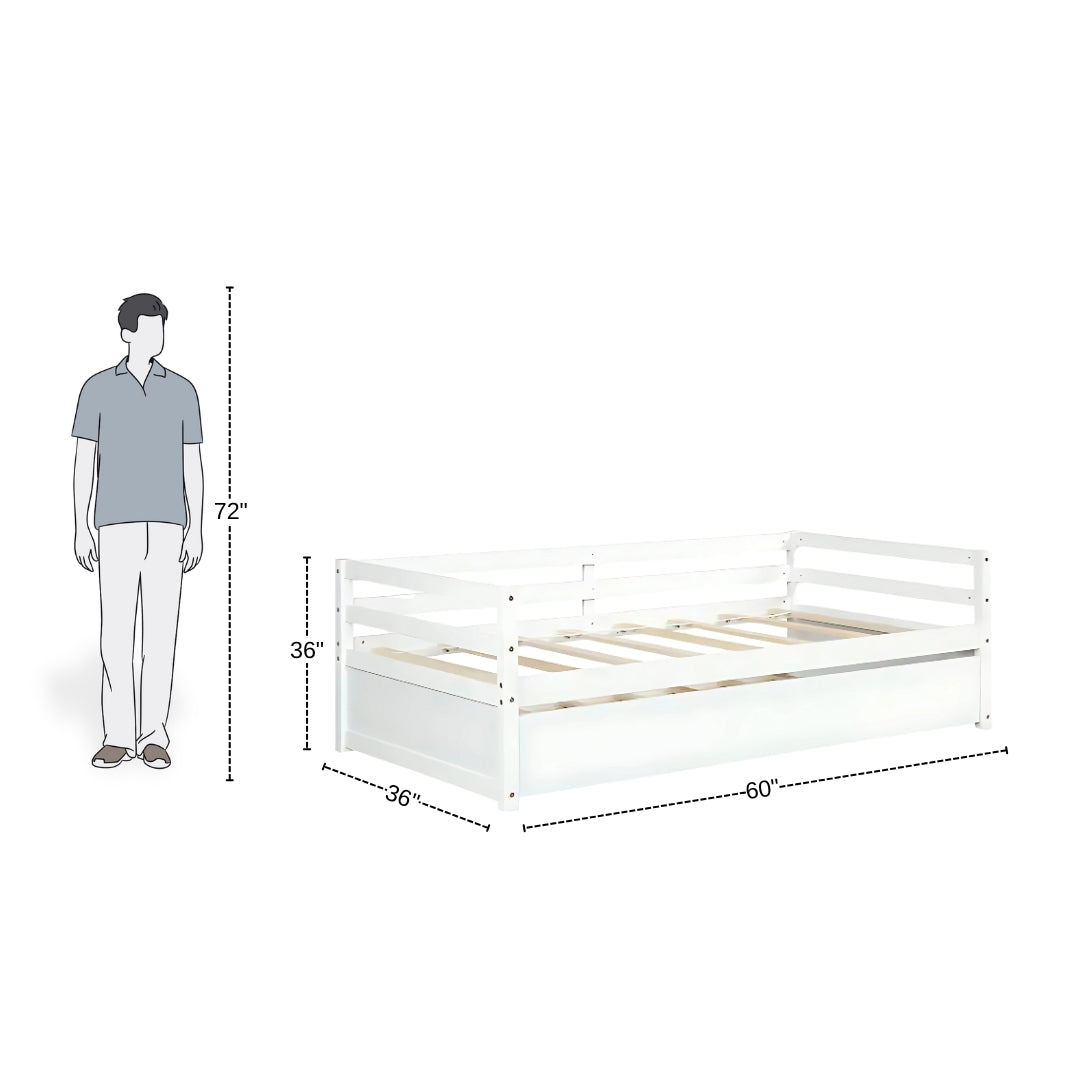 Extendable Kids Daybed with Trundle