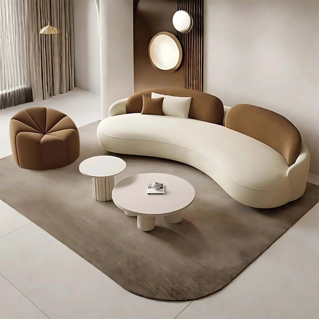 4 Seater Cocoa Ivory Luxe Lounge Sofa 
