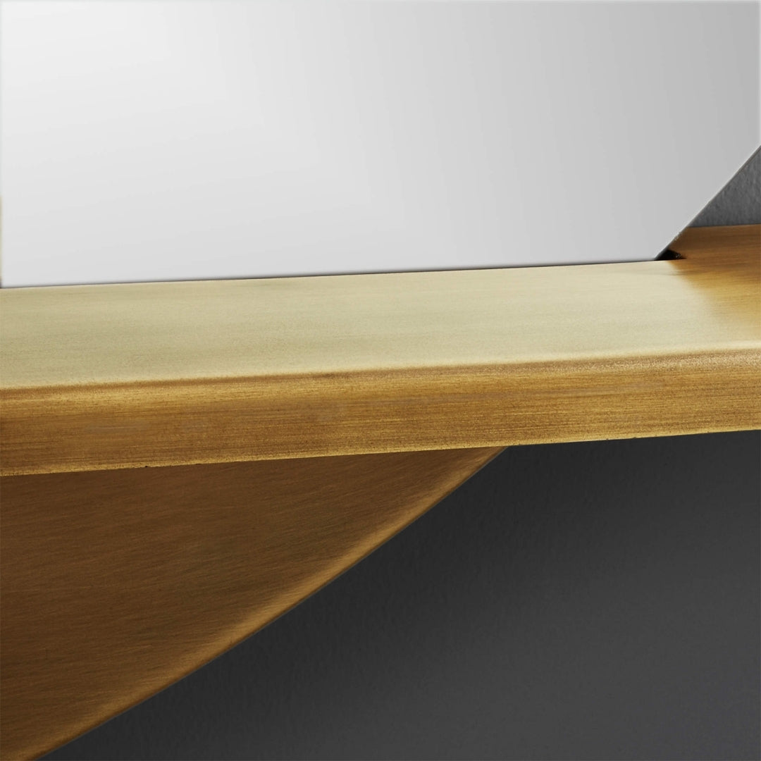 Orbit Round Mirror with Shelf