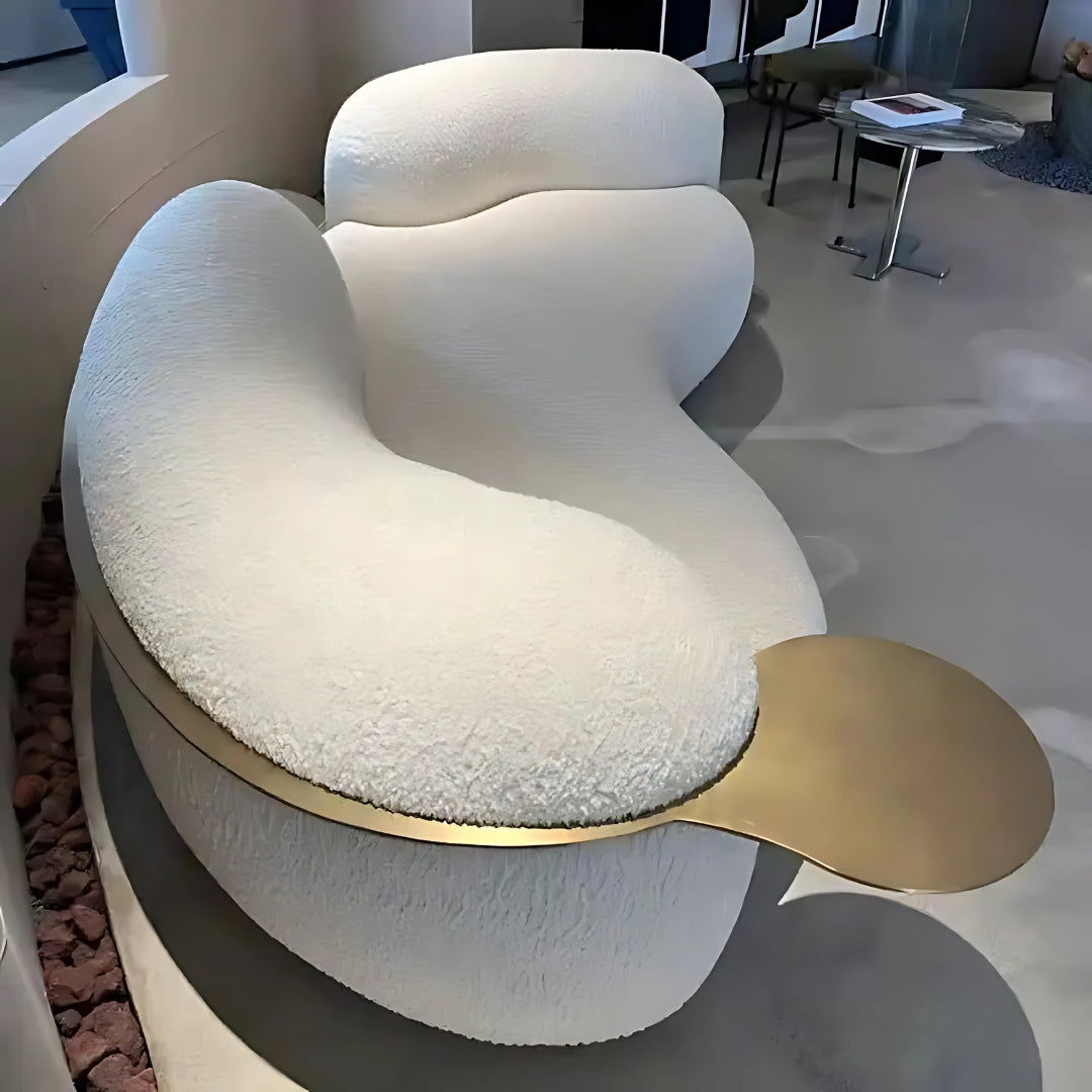 3 Seater Modern Flow Upholstered Curved Sofa