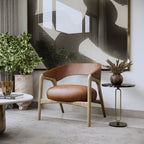 Vintage Comfort Wood-Framed Accent Chair